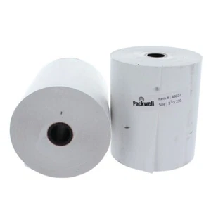 Packwell 3-1/8" x 230' Thermopapier Rollen (50 Rollen) *NUR BESTIMMTE ZUSTÄNDE* - Bild 1 von 6