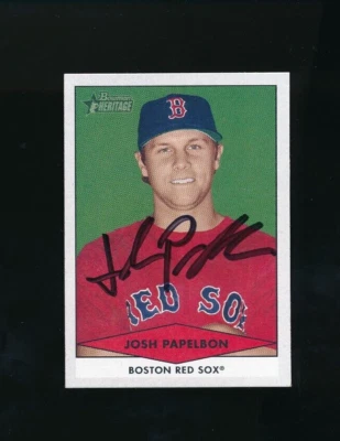 2007 Bowman Heritage Prospects Josh Papelbon #BHP67 signed auto autograph - Image 1 of 3