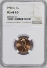 1985-D 1C RD Lincoln Memorial One Cent  NGC MS68RD   4825208-007