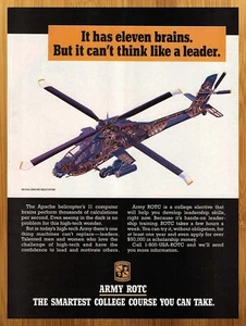 Anuncio/póster impreso vintage del ejército ROTC 1995 EE. UU. helicóptero militar arte patriótico años 90 - Imagen 1 de 4