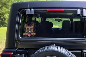 German Shepard Dog Decal sticker window cling, easy apply uv water resistant pet - Bild 1 von 2