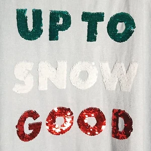 NWT 2XL Women's Sequined UP TO SNOW GOOD Jaclyn Intimates 2PC pajamas set Jogger - Bild 1 von 9