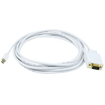3 6 10 15FT Mini DisplayPort MDP Male to VGA Male Cable Cord Monitor Mac MacBook - Image 1 of 3