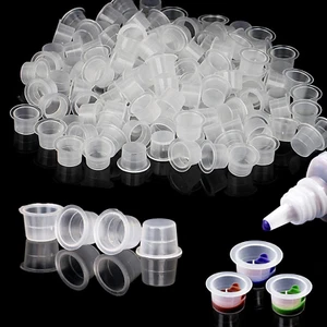 Yuelong 1000Pcs Tattoo Ink Caps Cups 13MM Medium Disposable Pigment Cups Caps Pl - Picture 1 of 12
