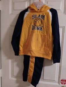 SWEAT SUIT SIZE KIDS 7 SLAM DUNK BASKET BALL Hood ON SWEAT - Picture 1 of 8