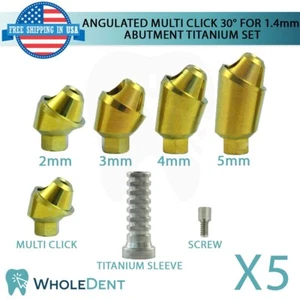 5 juegos de titanio de unidades múltiples anguladas 30° 1,4 mm incluido tornillo de fijación - Imagen 1 de 4