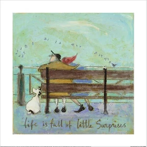 Sam Toft - La vida está llena de pequeñas sorpresas - Impresión oficial de bellas artes de 40 x 40 cm - Imagen 1 de 1