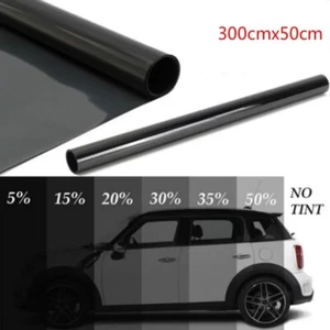 Lámina tintada lámina de parabrisas lámina de protección solar 1-50% VLT lámina de ventana de coche negra - Imagen 1 de 20