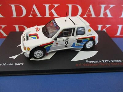 Die cast 1/43 Modellino Auto Peugeot 205 T16 Rally Monte Carlo 1985 A. Vatanen 1 - Immagine 1 di 4