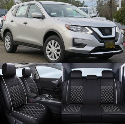 Кожаные чехлы на передние и задние сиденья для Nissan Rogue 2014-2023 годов выпуска - Изображение 1 из 4