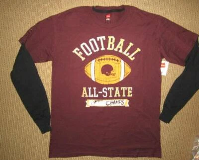 Hanes Boys 14/16 XLarge long sleeve Football all Star Shirt Layered look NWT - Image 1 of 2