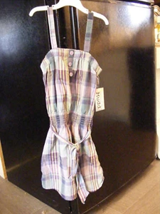 NWT Mudd Violet Plaid Sundress - Teen Girls Size 14 - Smocked Waist - Picture 1 of 8