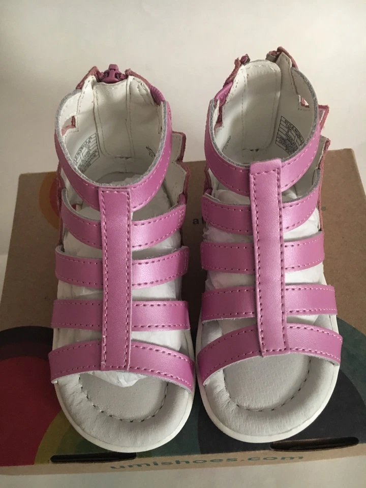 UMI Rozelle Jr.Gladiator 粉色凉鞋 学步儿童 女婴 美国 5,5.5 码 — 第 1/4 张图片