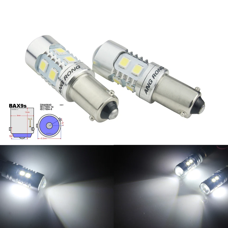 2x H6w 434 Bax9s LED Side Indicator Parking Daytime Driving Light Bulb DRL White