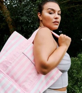 Victoria's  Secret Pink Stripe Cooler Tote Bag NWT - Picture 1 of 7