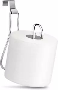 Over the Tank Toilet Paper Holder - Chrome Bathroom Roll Holder - Picture 1 of 12