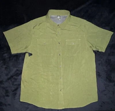 Alpine Design Tech Series Mens Outdoor Shirt XXL Short Sleeve Button Up Olive - Image 1 of 4