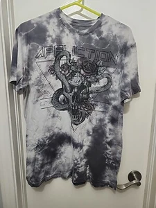 Gray Affliction T Mens Snake Skull Roses Large - Picture 1 of 4
