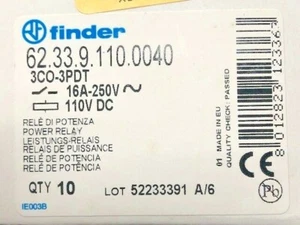 2 Stück 62.33.9.110.0040 Finder GmbH Relay / Relais: 250V 16A - Picture 1 of 2