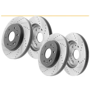 Rotores perforados delanteros traseros para rotor de freno Silverado Suburban 1500 Express 1500 - Imagen 1 de 7