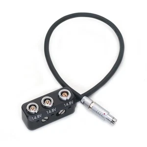 24V Power Splitter RS 3Pin to Dual RS 3Pin + 0B 2Pin Female for ARRI, CineAlta - Picture 1 of 2