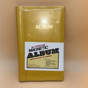 Vintage Magnetic Photo Album Yellow Self-Adhesive Never Been Used Sealed - Picture 1 of 21