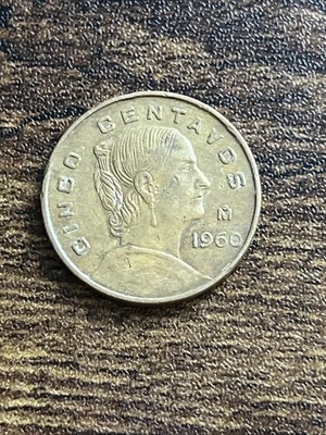Moneda real de 5 centavos de México 1960 TB6890* Foto 1 de 2