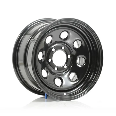 Cragar Soft 8 Black Steel Wheels 15"x8" 6x4.5" BC Set of 4 Foto 1 de 4