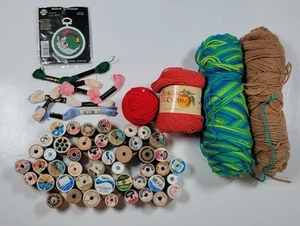 Vintage 47 Sewing Spools Yarn Lot Sew   - Picture 1 of 4