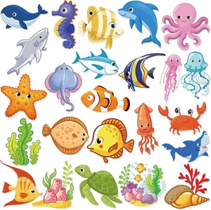 24 Piezas Decoraciones para Puertas de Crucero Magnéticas Océano Animal Puerta de Crucero Imanes Divertidos C - Imagen 1 de 2