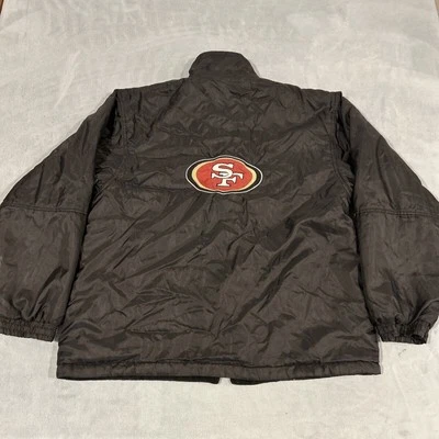 Chaqueta cortavientos Y2k NFL 49ers para hombre mediana San Francisco bombardero línea polar Foto 1 de 4