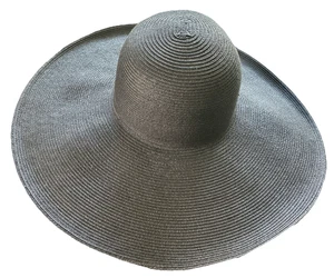 Cami Company Women's Very Wide Brim 6" , Black, Solid, Packable , Church, Beach - Picture 1 of 7
