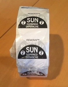 1" Circle Sunday Black Labels - Picture 1 of 4