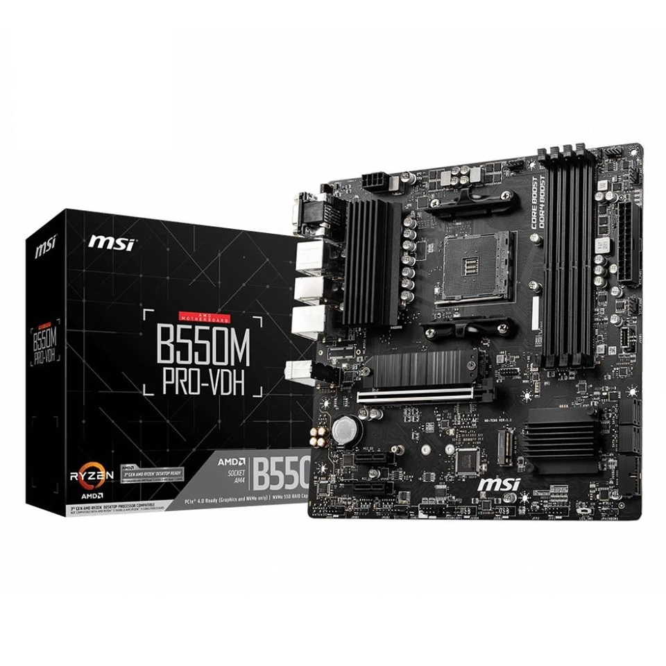 Msi B550M PRO-VDH Socket Am4/B550/Ddr4/S-Ata 600/Micro Atx - Image 1 of 1