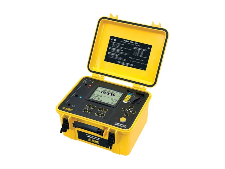 AEMC 6555 - Megohmímetro, 15kV (gráfico, gráfico de barras analógico) Foto 1 de 1