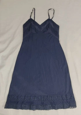 Vestido completo vintage años 50 60 Kayser Luxite azul nailon plisado lencería 36 Foto 1 de 4