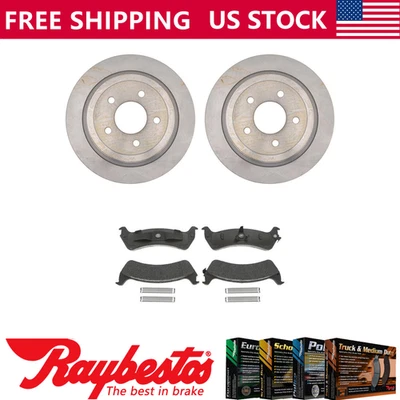 Rotores de freno traseros + pastillas de freno metálicas y herrajes para Ford Explorer Sport 2003 Foto 1 de 4