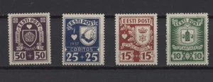 s45901 EESTI ESTONIA 1937 MVLH* Stemmi 4v Y&T 150/153 - Afbeelding 1 van 2