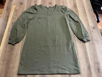 Vestido Nine West, Para Mujer Talla XL, Verde, Manga Larga Globo, Mini Foto 1 de 4