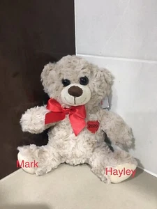 Personalised Bear with heart - Plush Soft Toy Valentines Newlywed Couple Gift - Picture 1 of 1