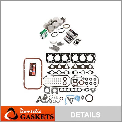 Full Gasket Set Bearings Pistons Fit Mitsubishi Montero 3.0 6G72 - Image 1 of 4