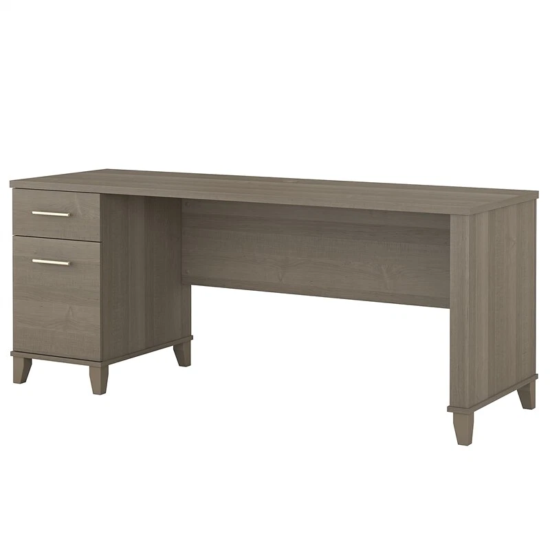 Bush Furniture Somerset 72w Office Desk With Drawers Ash Gray Wc81672