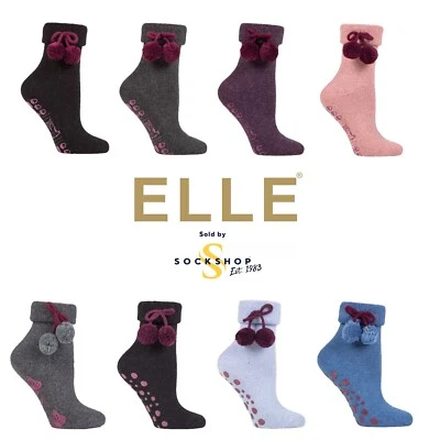 ELLE женщины шерсти смесь тапочки носки с помпонами много цветов подарок идеи - 1 пара - Изображение 1 из 4