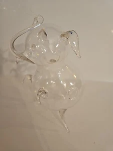 Vintage Handblown Fused Glass Elephant Ornament - Picture 1 of 7