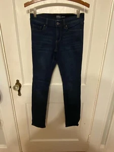New York & Company NY&Co Womens Sz 2 Petite Jeans SOHO Skinny Stretch Dark Wash - Picture 1 of 5