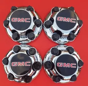 4 PCS 1999-2010 GMC Sierra Yukon Savana 6 Lugs 1500 CHROME Center Caps 16" 17" - Picture 1 of 1