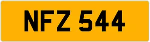 NFZ 544 N 3x3 DATELESS PRIVATE NUMBER PLATE NAT NAD NADIA NEL NEIL NIALL NINA NS - Picture 1 of 1