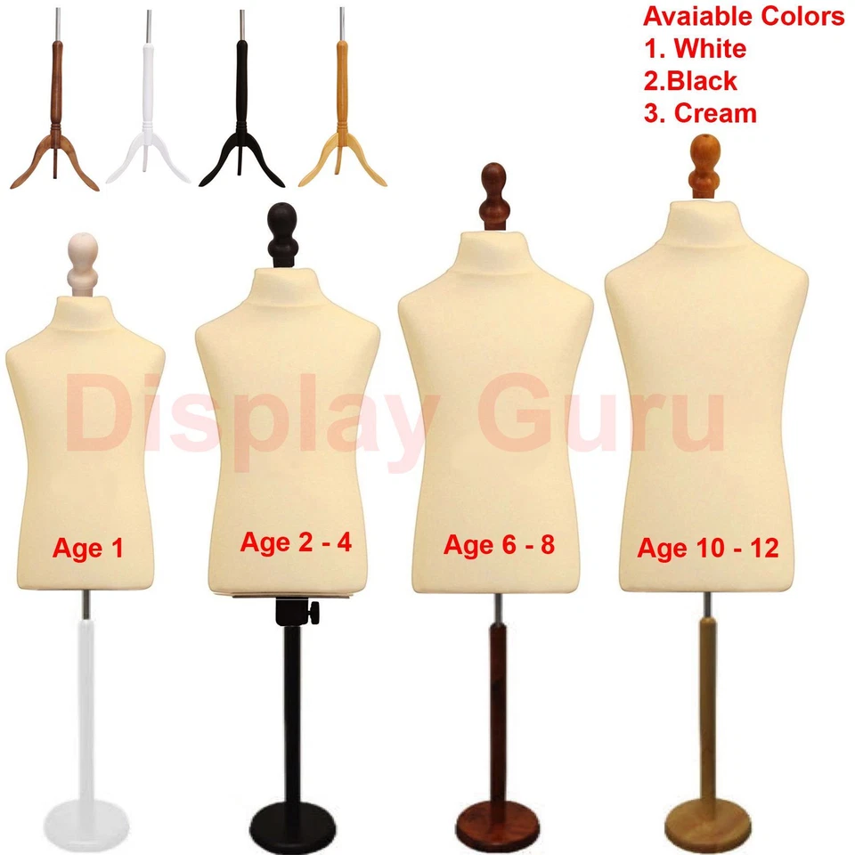 DISPLAY GURU Child Kids Tailor Dummies Tailors Dummy Dressmakers Mannequin Bust Display