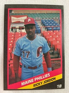 1988-Maine Phillies-CMC Minor League Baseball Card-Ricky Jordon
