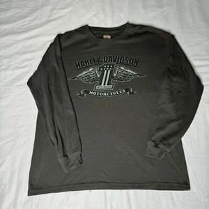 Harley-Davidson Made In USA Long Sleeve Thermal Shirt Mens Large Appleton, WI - Picture 1 of 7